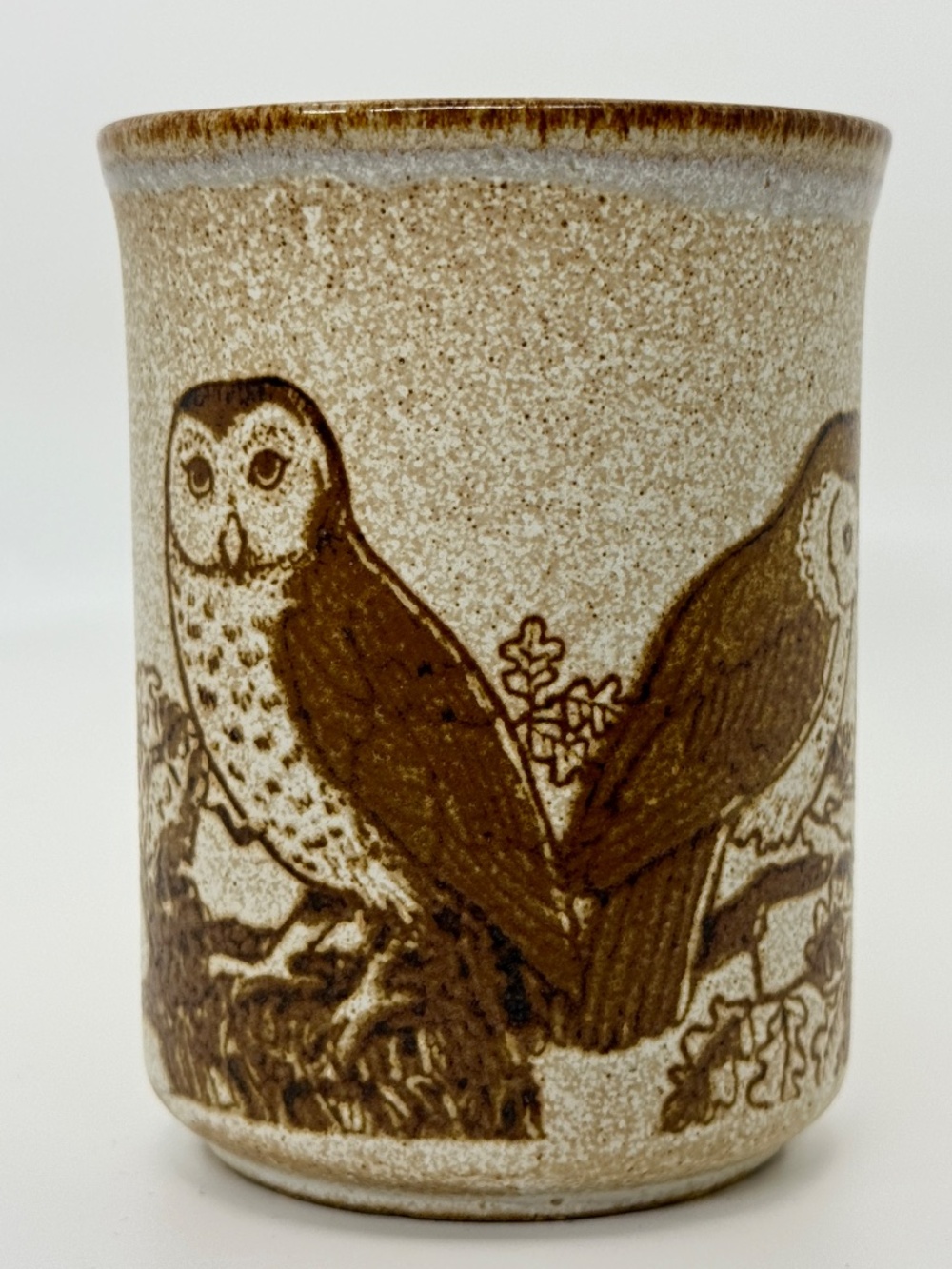 Duncan Ceramics Mug OWLS + OWLET Glazed Stoneware Speckled Beige Scotland